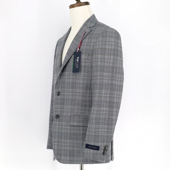 Tommy Hilfiger Men's Grey Check Conrad Modern-Fit Formal Suit Blazer Size 48R - Picture 3 of 7